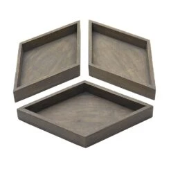 Hexagon 4 Piece Mango Wood Tray Set -Deals Tableware Store hexagon 4 piece mango wood tray set 5277415 6