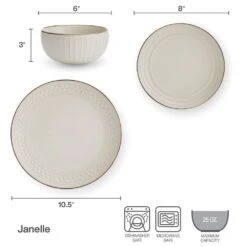 Janelle 12 Piece Dinnerware Set, Service For 4 15 Janelle 12 Piece Dinnerware Set, Service For 4 -Deals Tableware Store janelle 12 piece dinnerware set service for 4 5305448 5