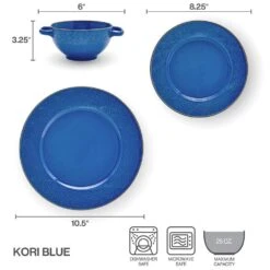 Kori Blue 12 Piece Dinnerware Set, Service For 4 15 Kori Blue 12 Piece Dinnerware Set, Service For 4 -Deals Tableware Store kori blue 12 piece dinnerware set service for 4 5291268 5