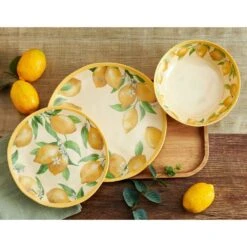 Lemons Outdoor Melamine Dinnerware Set -Deals Tableware Store lemons melamine dinnerware set 5293373 3
