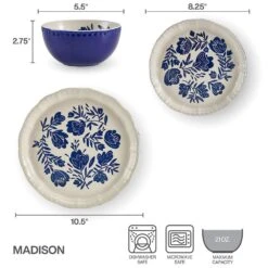 Madison 12 Piece Dinnerware Set, Service For 4 -Deals Tableware Store madison 12 piece dinnerware set service for 4 5293922 5