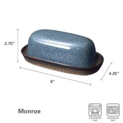 Monroe Blue Covered Butter Dish -Deals Tableware Store monroe blue covered butter dish 5287557 4