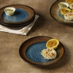 Deals Tableware Store -Deals Tableware Store monroe blue set of 4 appetizer plates K45287564 2