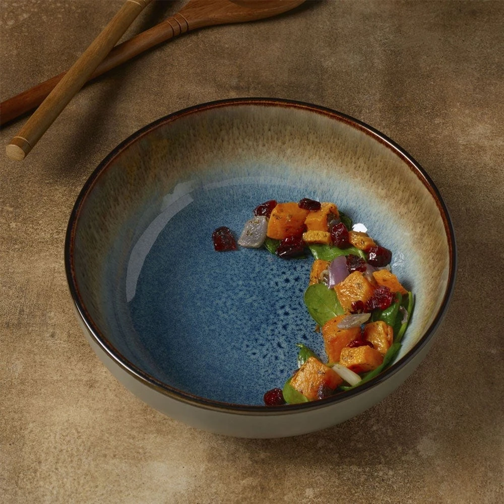 Monroe Blue Vegetable Serve Bowl 4 Monroe Blue Vegetable Serve Bowl - Image 2