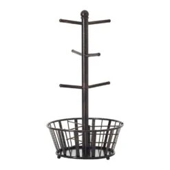 Mug Tree Stand With Basket 7 Mug Tree Stand With Basket -Deals Tableware Store mug tree stand with basket 5172783 2