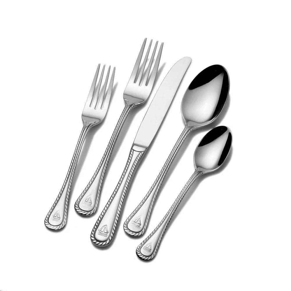 Nautical 20 Piece Flatware Set, Service For 4 3 Nautical 20 Piece Flatware Set, Service For 4