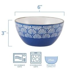 Navy Set Of 6 Soup Cereal Bowls, Assorted -Deals Tableware Store navy set of 6 soup cereal bowls assorted 5282239 6