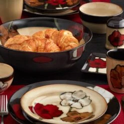 Painted Poppies Salad Plate -Deals Tableware Store painted poppies salad plate 5105833 3