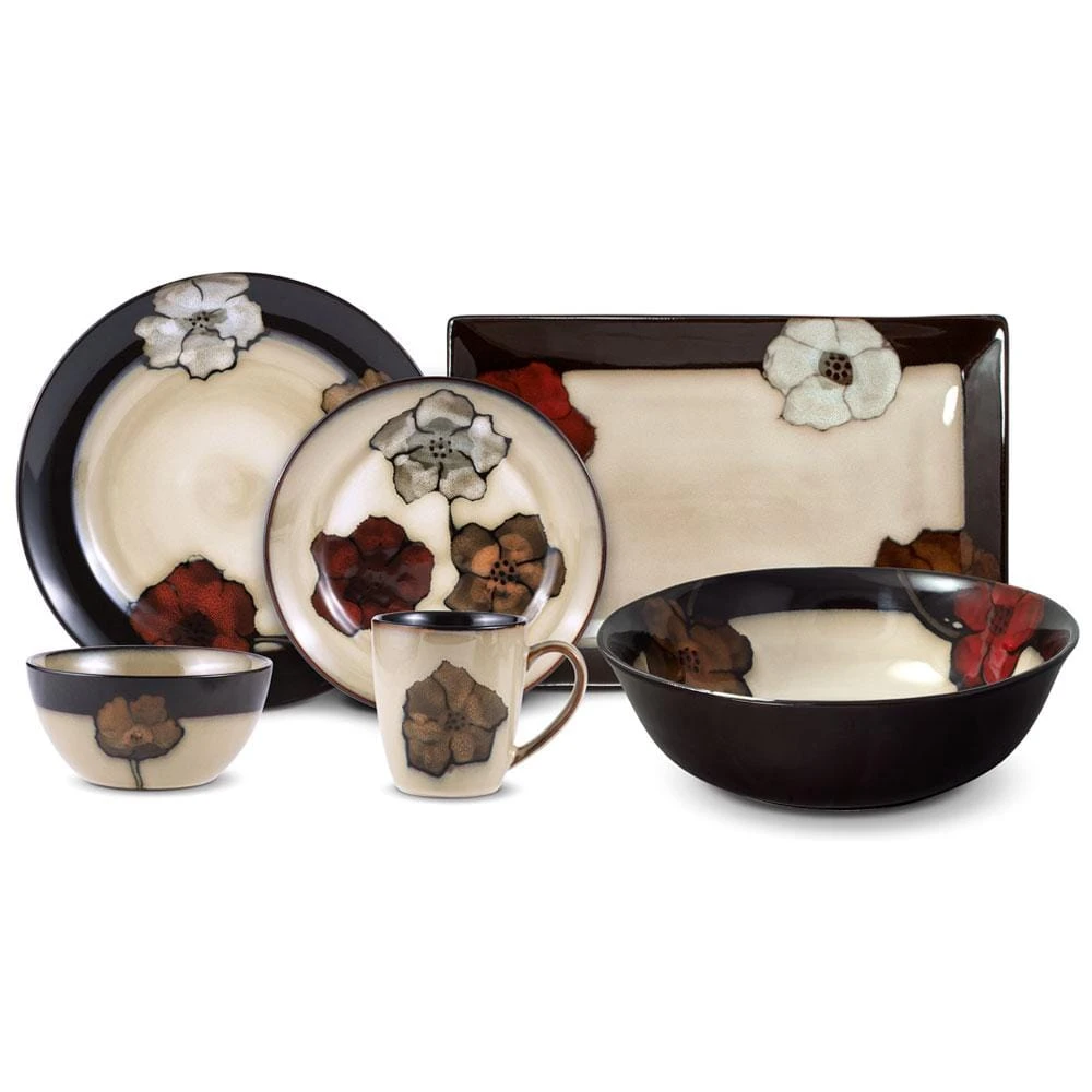 Painted Poppies Service For 8 With Serveware 3 Painted Poppies Service For 8 With Serveware