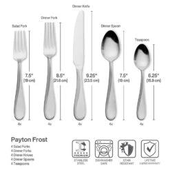 Payton Frost 20 Piece Flatware Set, Service For 4 11 Payton Frost 20 Piece Flatware Set, Service For 4 -Deals Tableware Store payton frost 20 piece flatware set service for 4 5281608 5