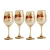 Plymouth Set Of 4 Leaf Luster Wine Glasses -Deals Tableware Store plymouth set of 4 leaf luster wine glasses 5239896 1