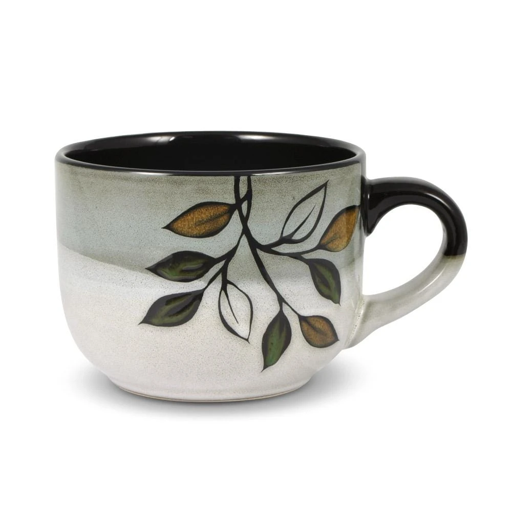 Rustic Leaves Jumbo Soup Mug 3 Rustic Leaves Jumbo Soup Mug