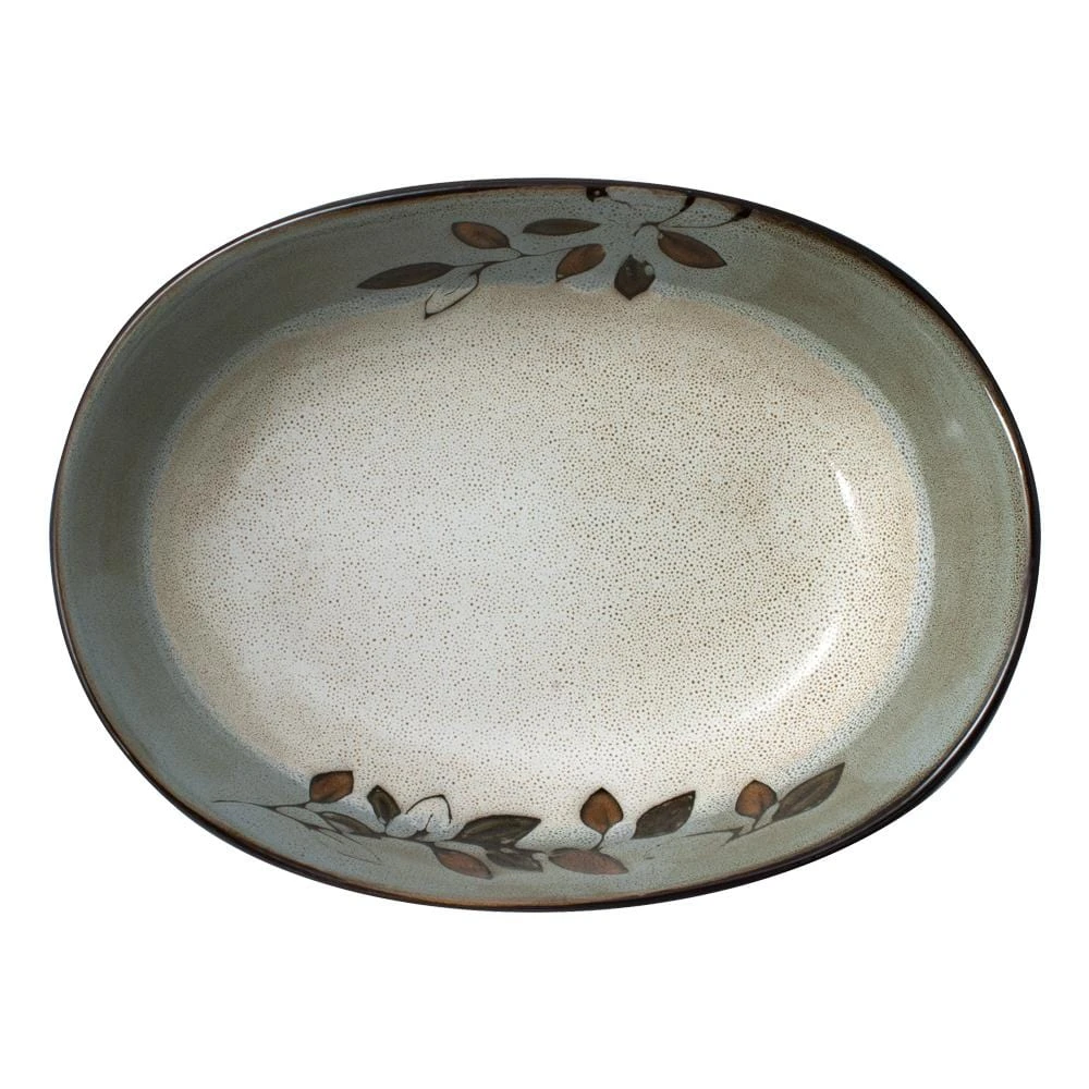 Rustic Leaves Oval Serve Bowl 4 Rustic Leaves Oval Serve Bowl - Image 2