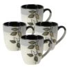 Rustic Leaves Set Of 4 Mugs -Deals Tableware Store rustic leaves set of 4 mugs K45106155 1
