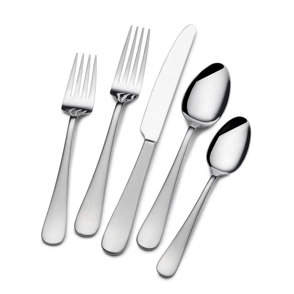 Satin Symmetry 42 Piece Flatware Set, Service For 8 3 Satin Symmetry 42 Piece Flatware Set, Service For 8