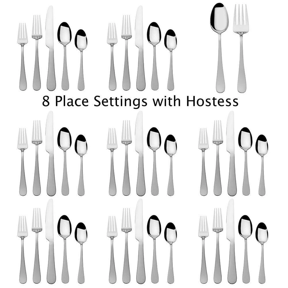 Satin Symmetry 42 Piece Flatware Set, Service For 8 6 Satin Symmetry 42 Piece Flatware Set, Service For 8 - Image 4