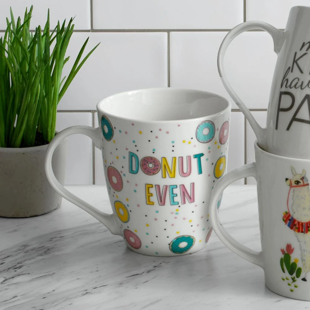 Sentiment Mugs Set Of 2 Donut Mugs 4 Sentiment Mugs Set Of 2 Donut Mugs - Image 2