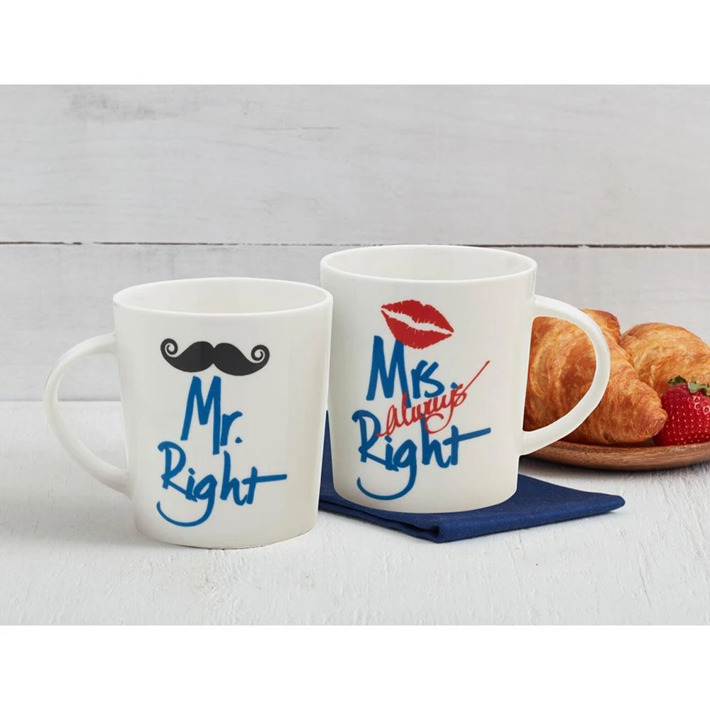 Sentiment Mugs Set Of 2 Mr And Mrs Right Mugs 4 Sentiment Mugs Set Of 2 Mr And Mrs Right Mugs - Image 2