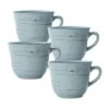 Trellis Coastal Teal Set Of 4 Mugs -Deals Tableware Store trellis coastal teal set of 4 mugs K45268902 1