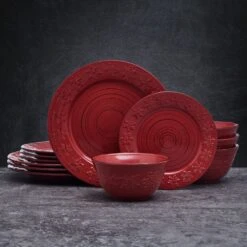 Trellis Snowflakes 12 Piece Dinnerware Set, Service For 4 -Deals Tableware Store trellis snowflakes 12 piece dinnerware set service for 4 5296749 3