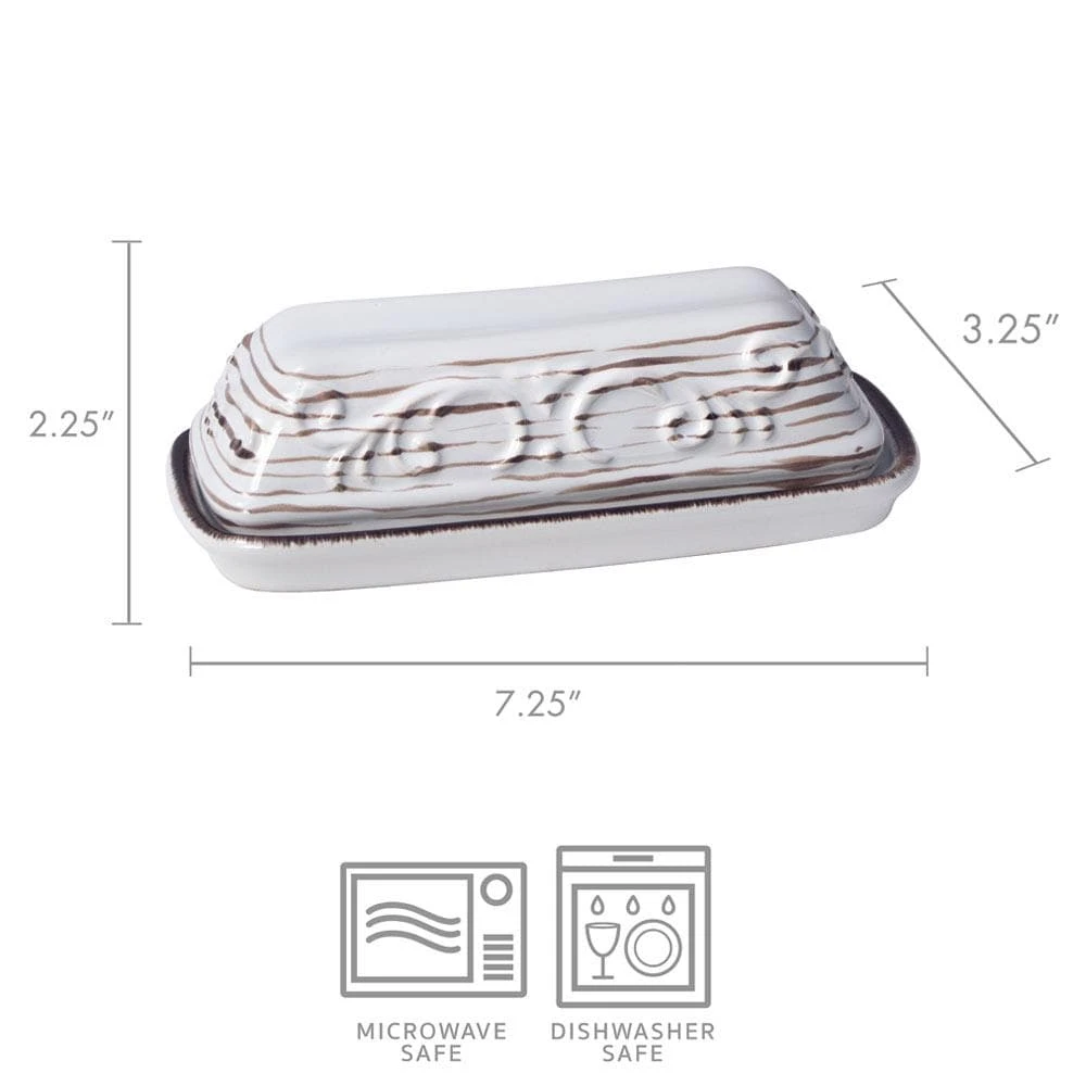 Trellis White Covered Butter Dish 5 Trellis White Covered Butter Dish - Image 3