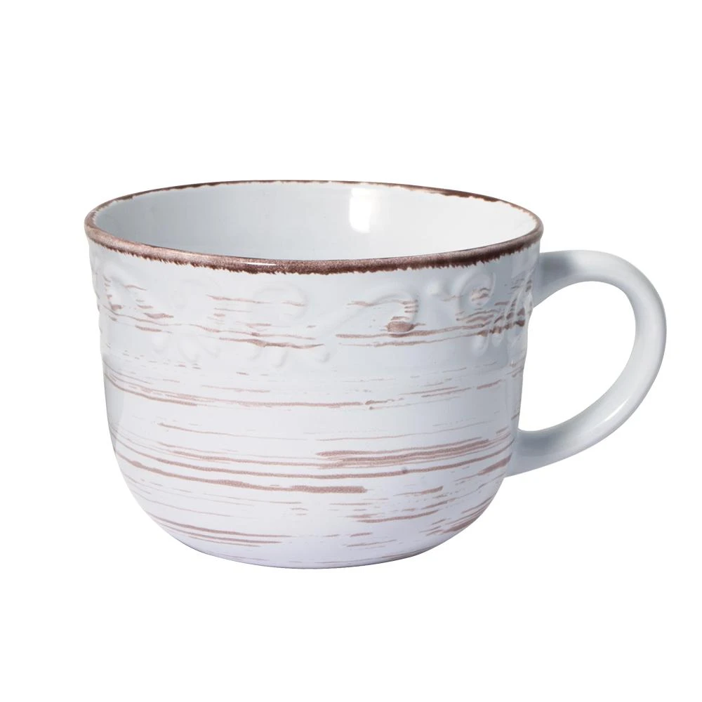 Trellis White Jumbo Soup Mug 3 Trellis White Jumbo Soup Mug
