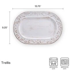 Trellis White Oval Platter 9 Trellis White Oval Platter -Deals Tableware Store trellis white oval platter 5297421 4