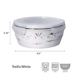 Trellis White Storage Bowl With Lid -Deals Tableware Store trellis white storage bowl with lid 5287937 3