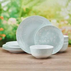 Venice 12 Piece Outdoor Melamine Dinnerware Set, Service For 4 -Deals Tableware Store venice 12 piece melamine dinnerware set service for 4 5302582 3