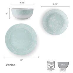 Venice 12 Piece Outdoor Melamine Dinnerware Set, Service For 4 -Deals Tableware Store venice 12 piece melamine dinnerware set service for 4 5302582 5