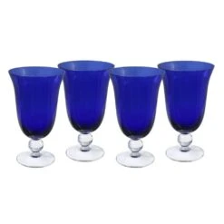 Villa Della Luna® Set Of 4 Blue All Purpose Glasses
