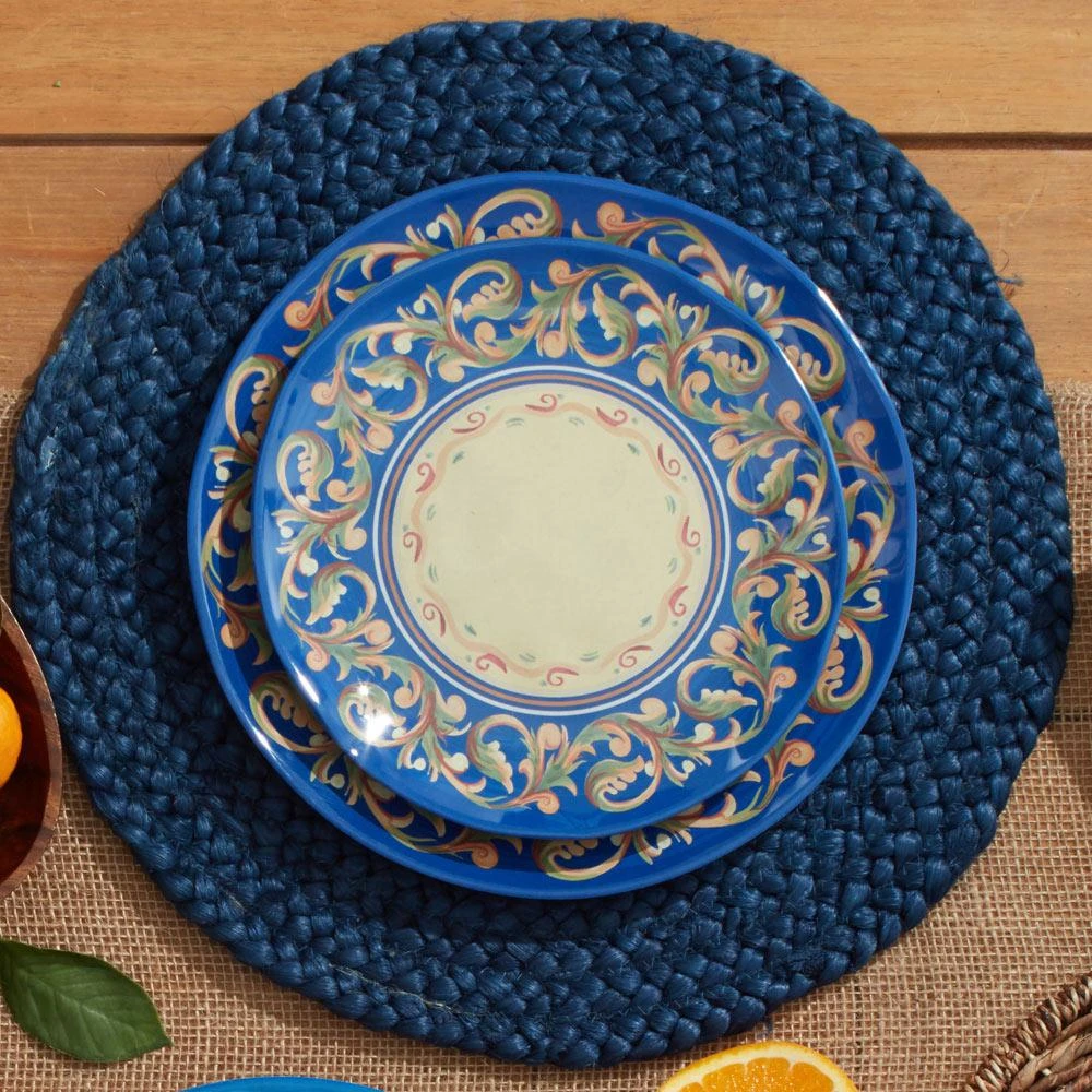 Villa Della Luna® Set Of 4 Outdoor Melamine Salad Plates 4 Villa Della Luna® Set Of 4 Outdoor Melamine Salad Plates - Image 2
