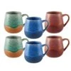 Wave Set Of 6 Reactive Mugs, Assorted -Deals Tableware Store wave set of 6 reactive mugs assorted 5282156 1