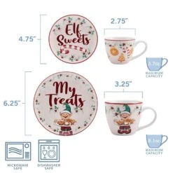 Winterberry® 4 Piece Elf Cookie Plate And Mug Gift Set -Deals Tableware Store winterberry 4 piece elf plate and mug set 5285702 8