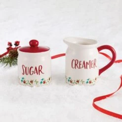 Winterberry® Red Sugar And Creamer Set -Deals Tableware Store winterberry red sugar and creamer set 5286067 3