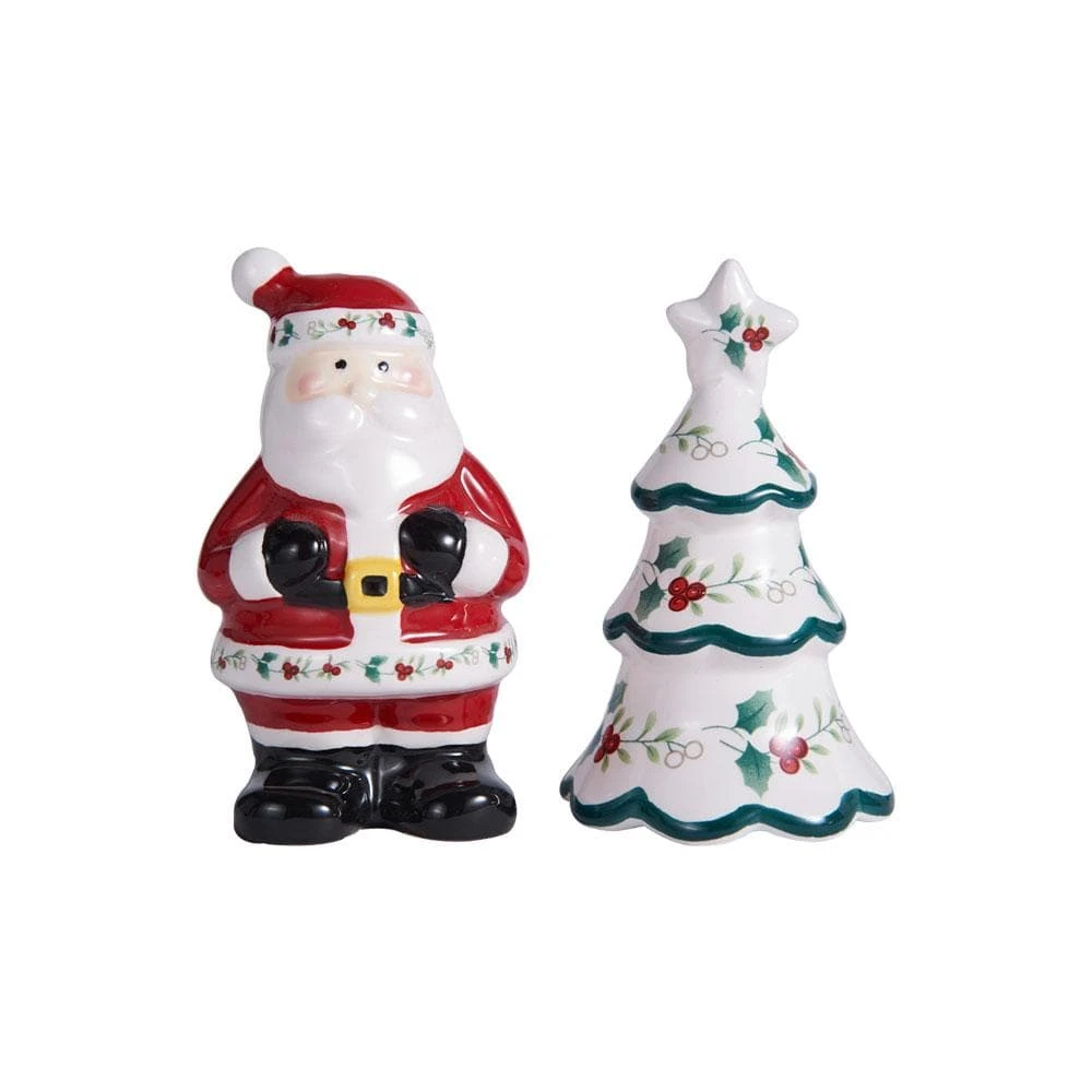 Winterberry® Santa And Tree Salt And Pepper Set 3 Winterberry® Santa And Tree Salt And Pepper Set