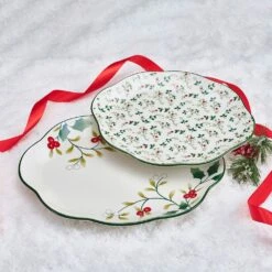 Winterberry® Set Of 2 Holly Serving Platters -Deals Tableware Store winterberry set of 2 holly serving platters 5295772 3