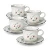 Winterberry® Set Of 4 Cups And Saucers