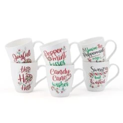 Winterberry® Set Of 6 Sentiment Mugs